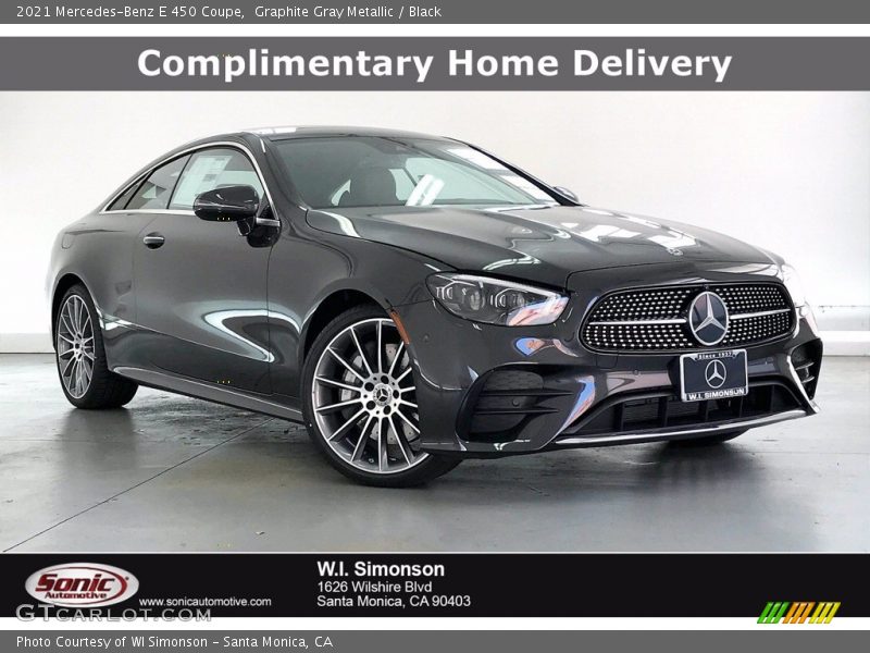 Graphite Gray Metallic / Black 2021 Mercedes-Benz E 450 Coupe