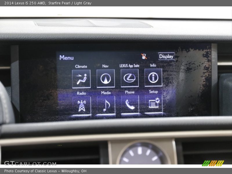 Starfire Pearl / Light Gray 2014 Lexus IS 250 AWD