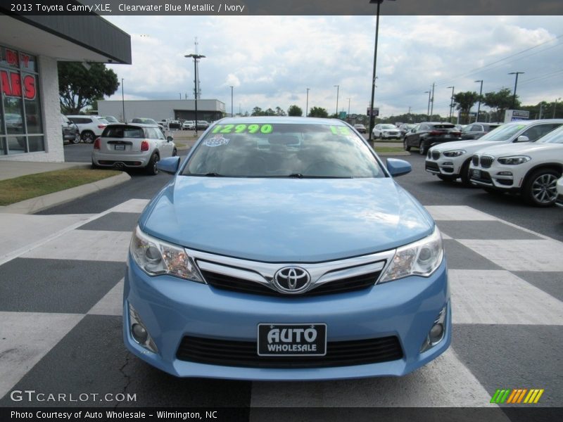 Clearwater Blue Metallic / Ivory 2013 Toyota Camry XLE