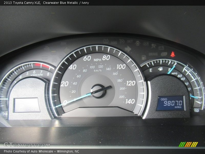 Clearwater Blue Metallic / Ivory 2013 Toyota Camry XLE