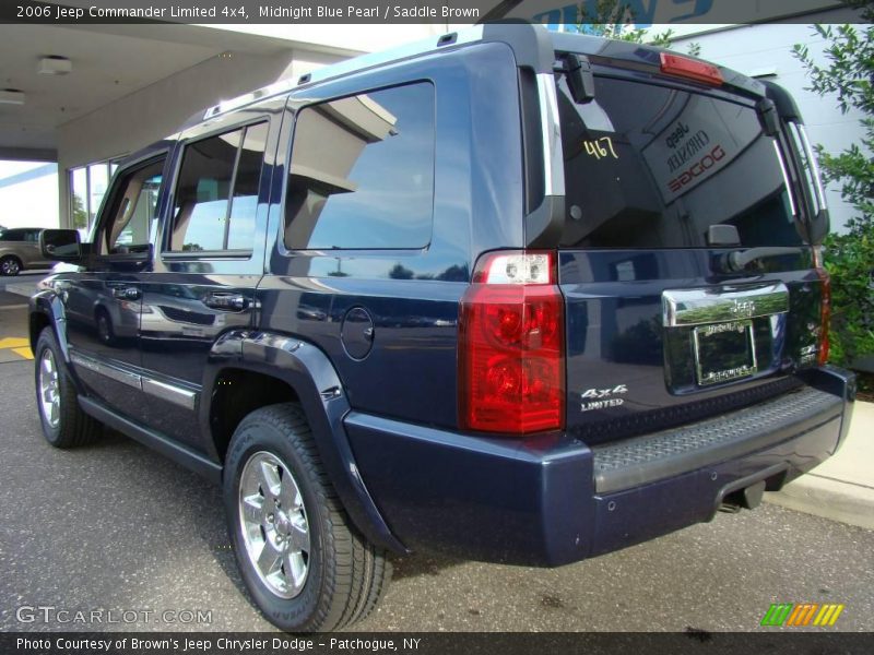 Midnight Blue Pearl / Saddle Brown 2006 Jeep Commander Limited 4x4