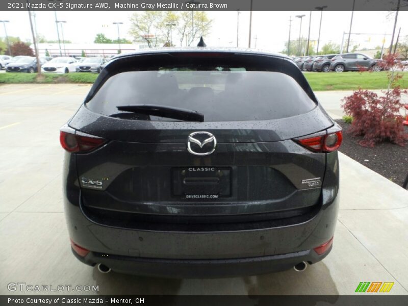 Machine Gray Metallic / Caturra Brown 2021 Mazda CX-5 Signature AWD