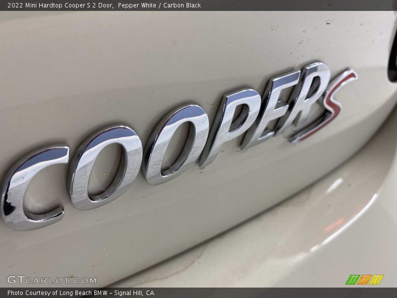 Pepper White / Carbon Black 2022 Mini Hardtop Cooper S 2 Door