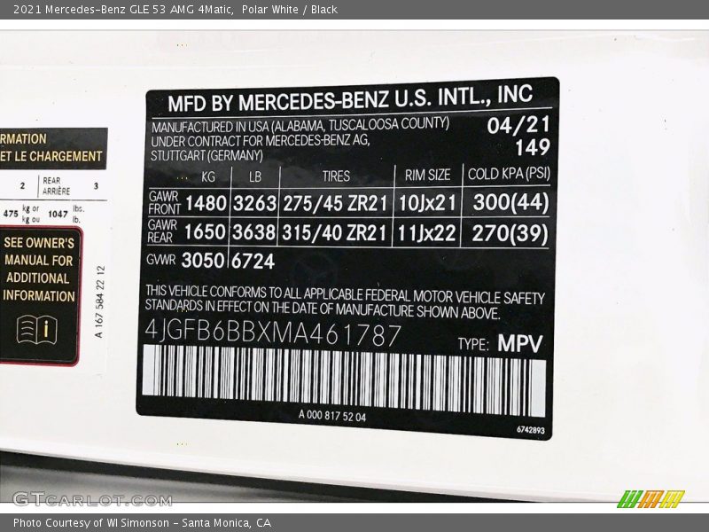 Polar White / Black 2021 Mercedes-Benz GLE 53 AMG 4Matic