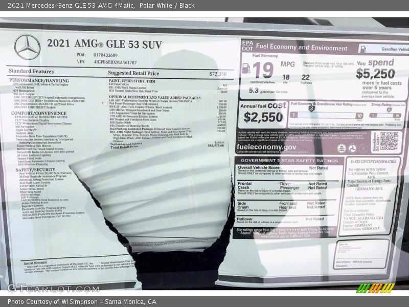 Polar White / Black 2021 Mercedes-Benz GLE 53 AMG 4Matic