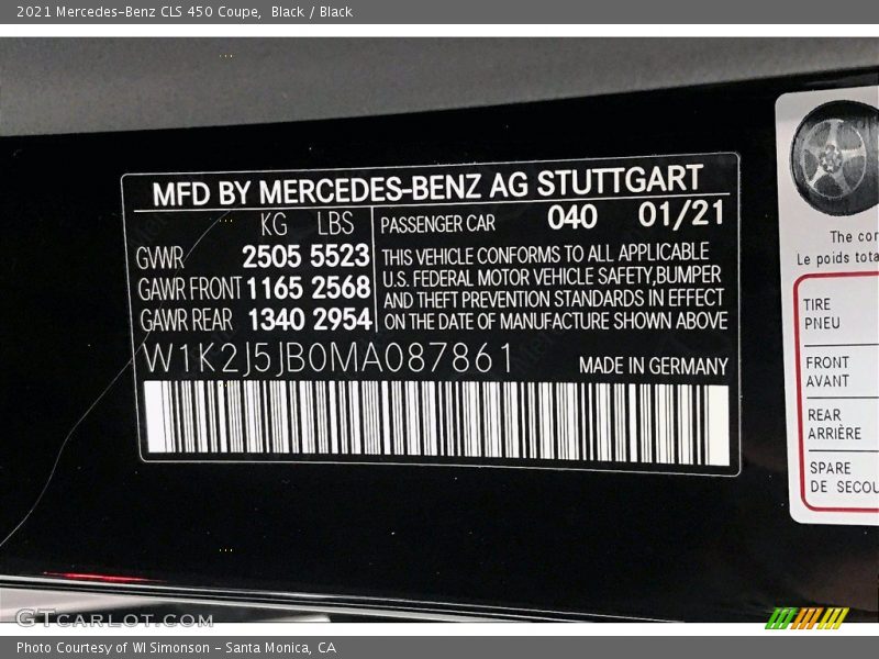 Black / Black 2021 Mercedes-Benz CLS 450 Coupe