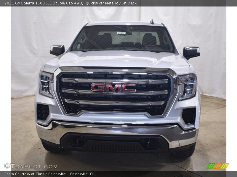 Quicksilver Metallic / Jet Black 2021 GMC Sierra 1500 SLE Double Cab 4WD