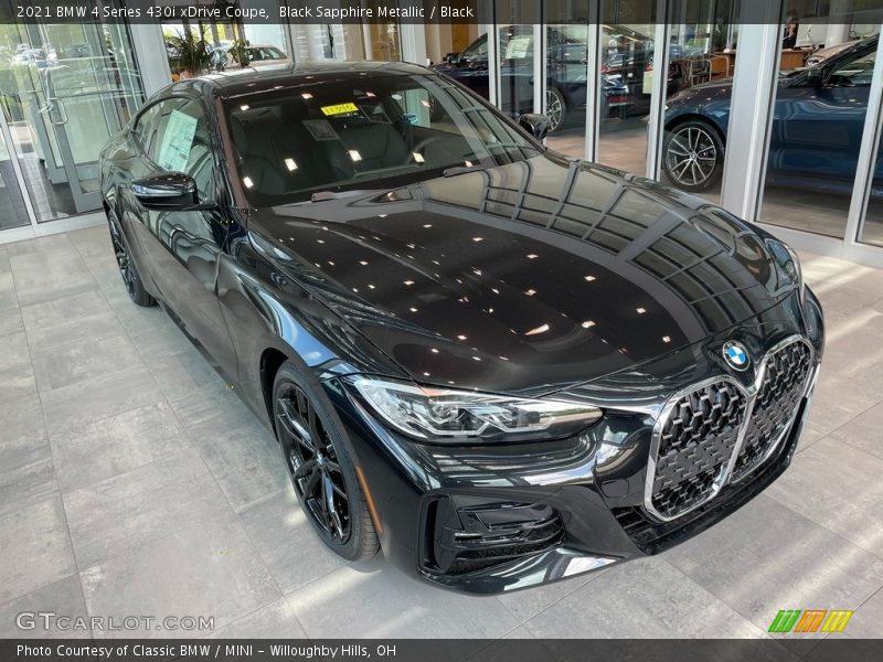 Black Sapphire Metallic / Black 2021 BMW 4 Series 430i xDrive Coupe