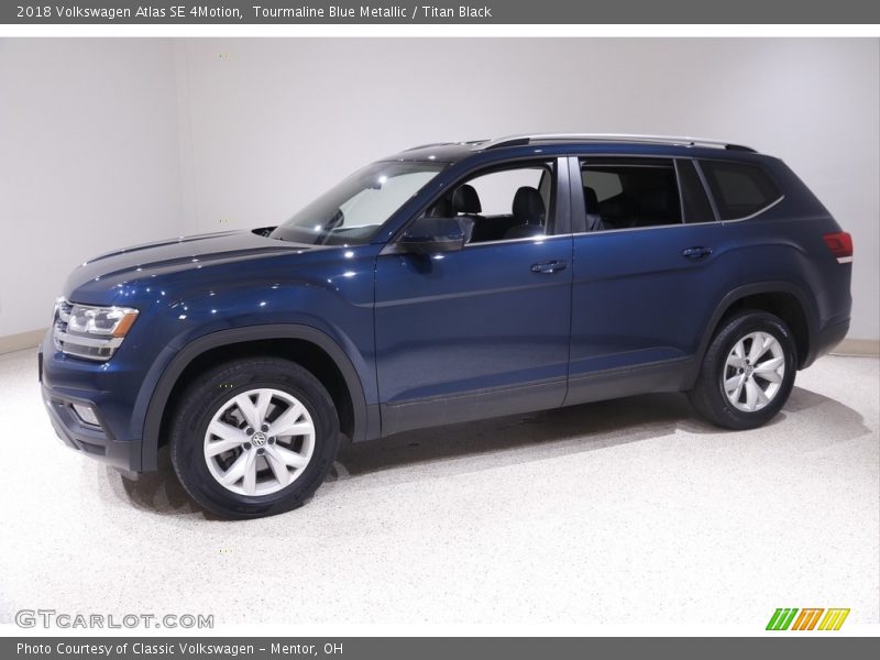 Tourmaline Blue Metallic / Titan Black 2018 Volkswagen Atlas SE 4Motion