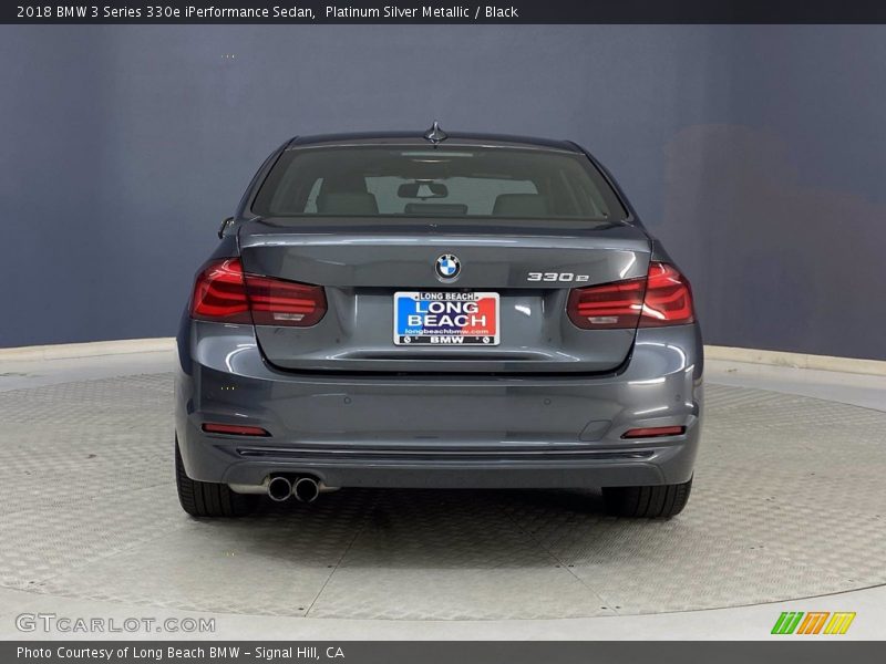 Platinum Silver Metallic / Black 2018 BMW 3 Series 330e iPerformance Sedan