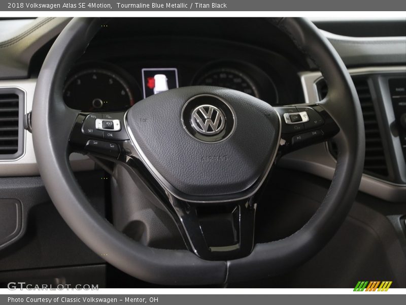 Tourmaline Blue Metallic / Titan Black 2018 Volkswagen Atlas SE 4Motion