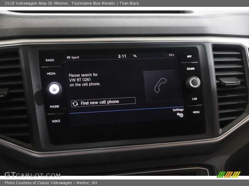 Tourmaline Blue Metallic / Titan Black 2018 Volkswagen Atlas SE 4Motion