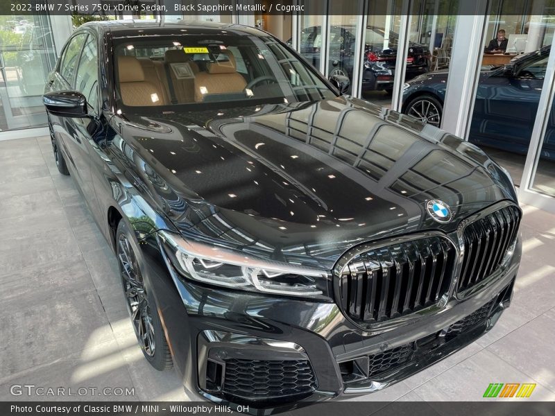 Black Sapphire Metallic / Cognac 2022 BMW 7 Series 750i xDrive Sedan