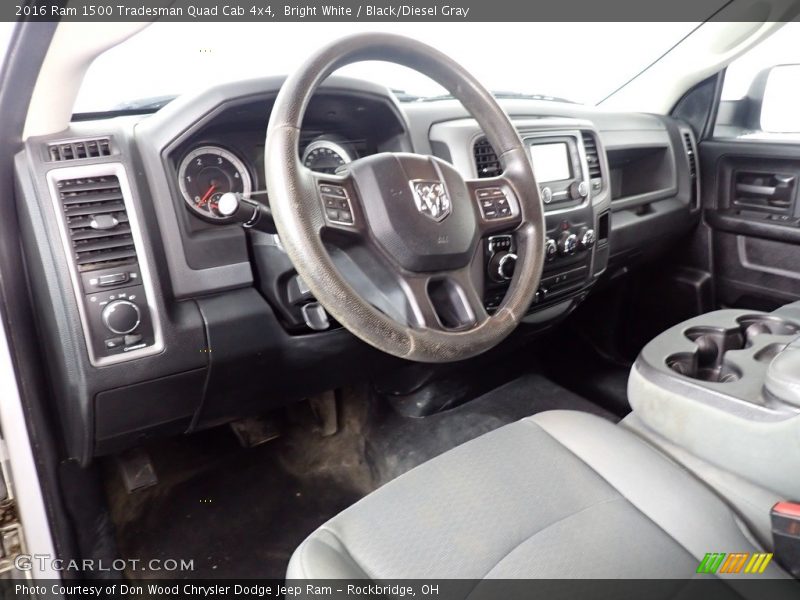 Bright White / Black/Diesel Gray 2016 Ram 1500 Tradesman Quad Cab 4x4