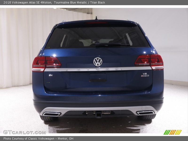 Tourmaline Blue Metallic / Titan Black 2018 Volkswagen Atlas SE 4Motion