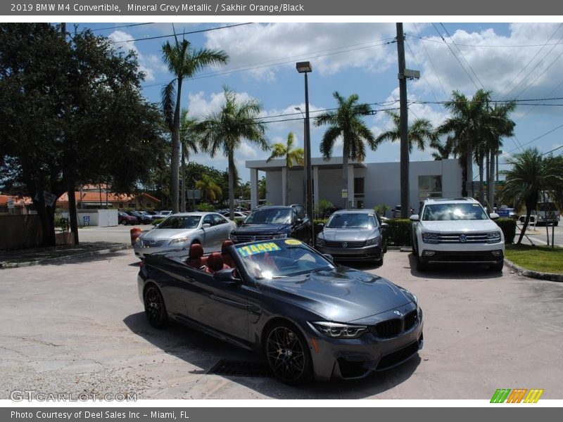 Mineral Grey Metallic / Sakhir Orange/Black 2019 BMW M4 Convertible