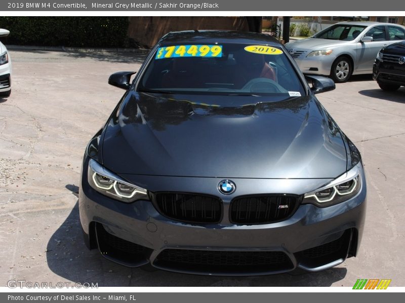 Mineral Grey Metallic / Sakhir Orange/Black 2019 BMW M4 Convertible