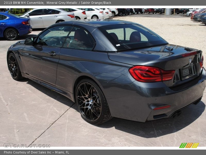 Mineral Grey Metallic / Sakhir Orange/Black 2019 BMW M4 Convertible