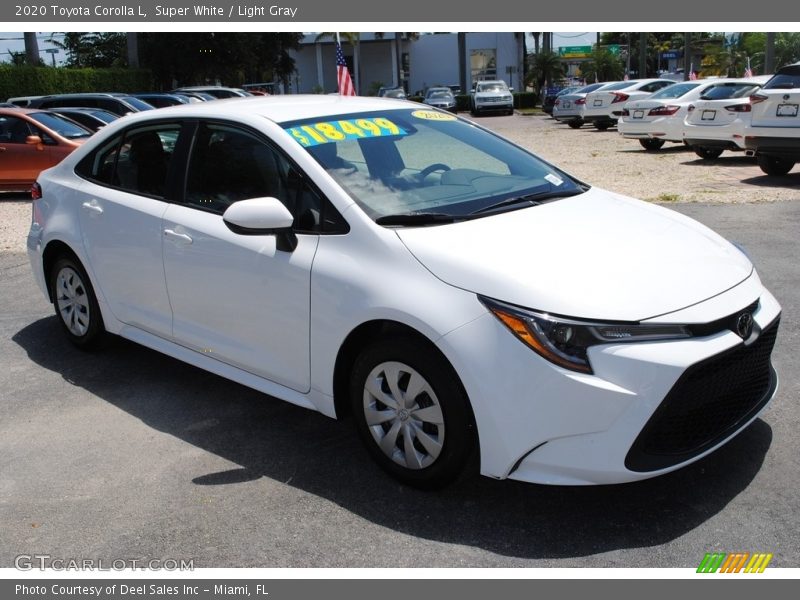 Super White / Light Gray 2020 Toyota Corolla L