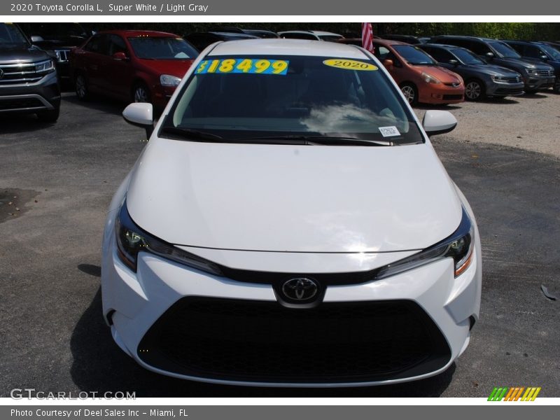 Super White / Light Gray 2020 Toyota Corolla L