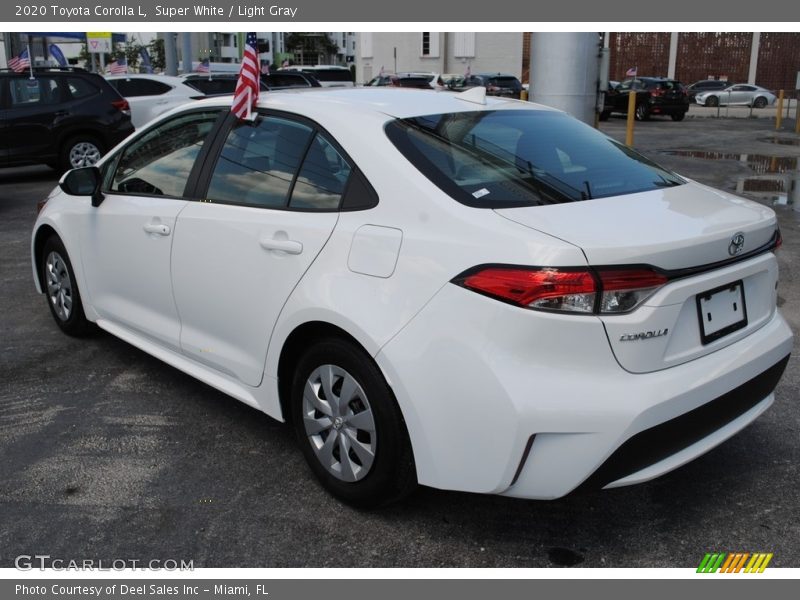 Super White / Light Gray 2020 Toyota Corolla L