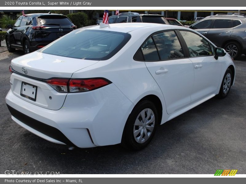 Super White / Light Gray 2020 Toyota Corolla L