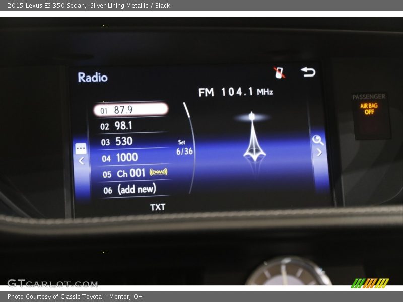 Silver Lining Metallic / Black 2015 Lexus ES 350 Sedan