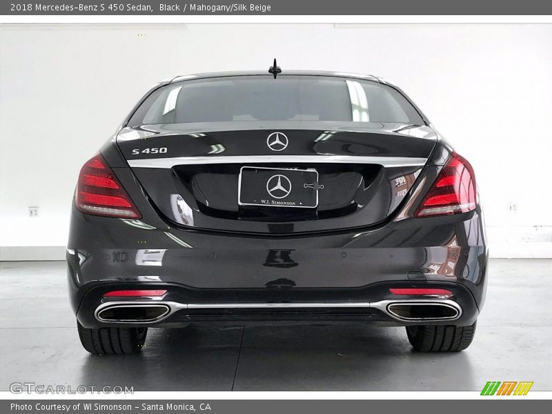 Black / Mahogany/Silk Beige 2018 Mercedes-Benz S 450 Sedan