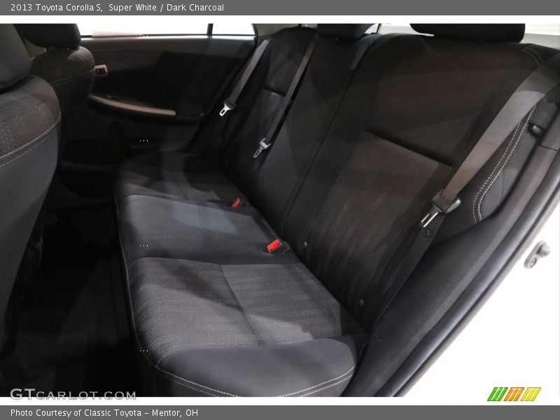 Super White / Dark Charcoal 2013 Toyota Corolla S