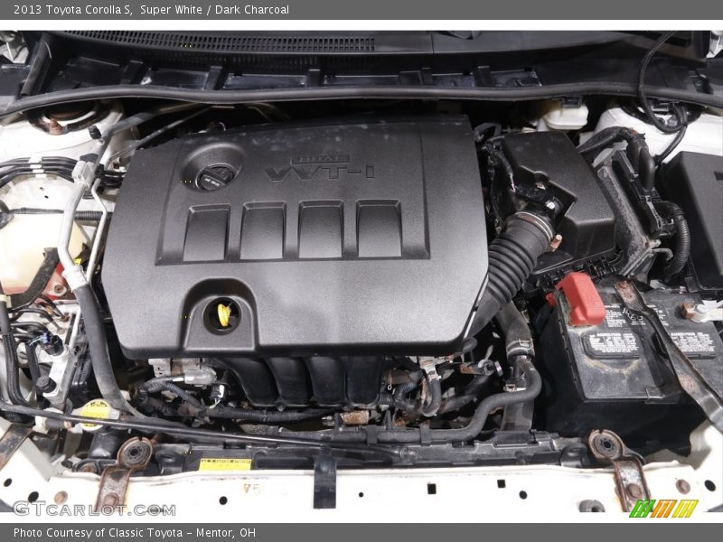 Super White / Dark Charcoal 2013 Toyota Corolla S