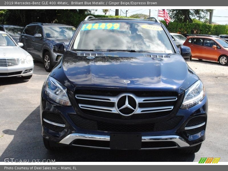 Brilliant Blue Metallic / Ginger Beige/Espresso Brown 2019 Mercedes-Benz GLE 400 4Matic