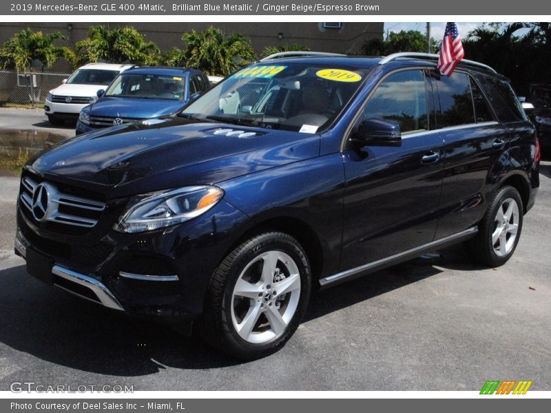 Brilliant Blue Metallic / Ginger Beige/Espresso Brown 2019 Mercedes-Benz GLE 400 4Matic