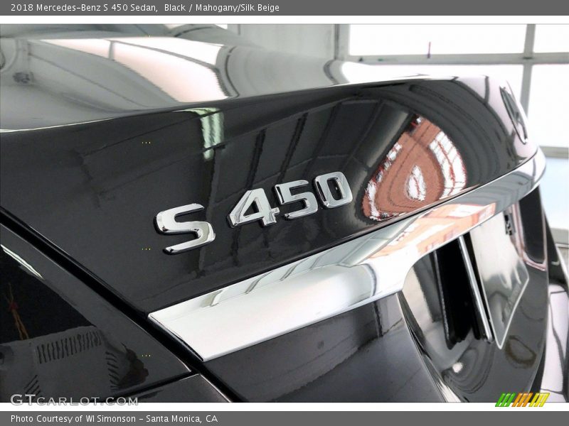 Black / Mahogany/Silk Beige 2018 Mercedes-Benz S 450 Sedan
