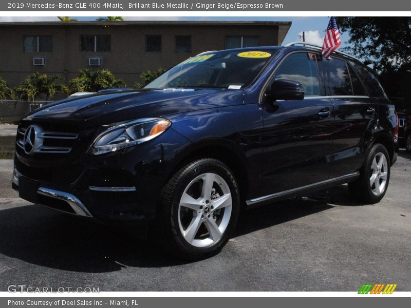 Brilliant Blue Metallic / Ginger Beige/Espresso Brown 2019 Mercedes-Benz GLE 400 4Matic