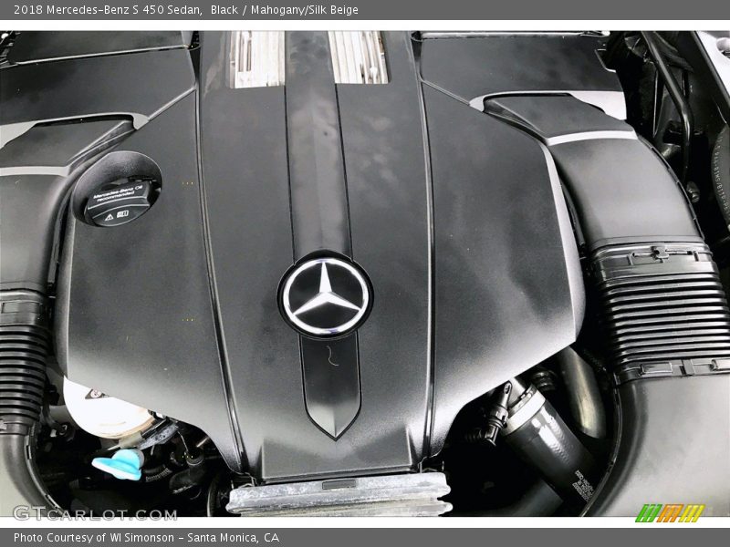 Black / Mahogany/Silk Beige 2018 Mercedes-Benz S 450 Sedan