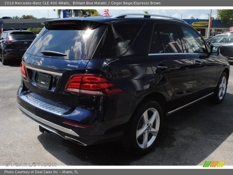 Brilliant Blue Metallic / Ginger Beige/Espresso Brown 2019 Mercedes-Benz GLE 400 4Matic