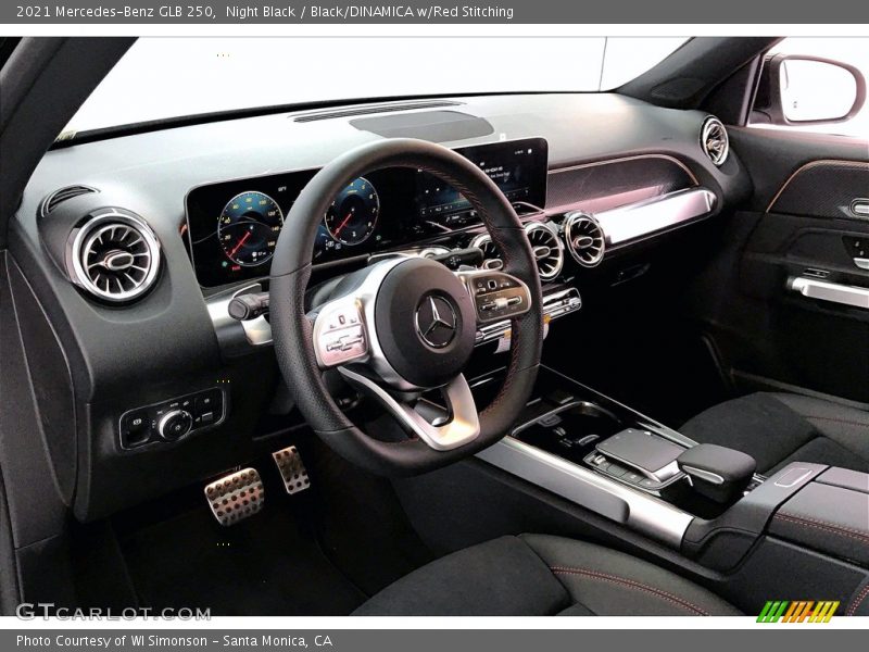 Night Black / Black/DINAMICA w/Red Stitching 2021 Mercedes-Benz GLB 250