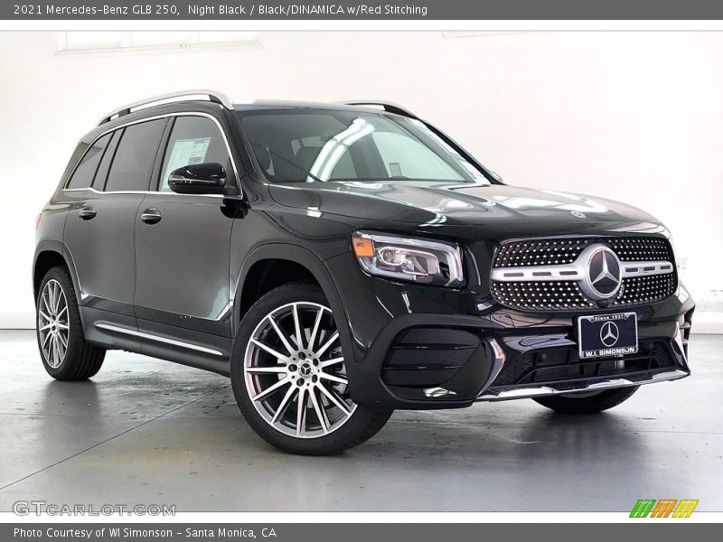 Night Black / Black/DINAMICA w/Red Stitching 2021 Mercedes-Benz GLB 250