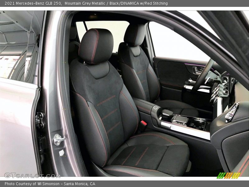 Mountain Grey Metallic / Black/DINAMICA w/Red Stitching 2021 Mercedes-Benz GLB 250