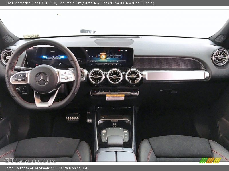 Mountain Grey Metallic / Black/DINAMICA w/Red Stitching 2021 Mercedes-Benz GLB 250
