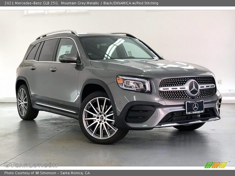Mountain Grey Metallic / Black/DINAMICA w/Red Stitching 2021 Mercedes-Benz GLB 250
