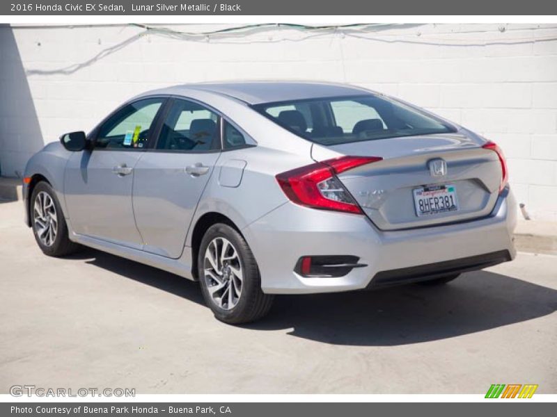 Lunar Silver Metallic / Black 2016 Honda Civic EX Sedan