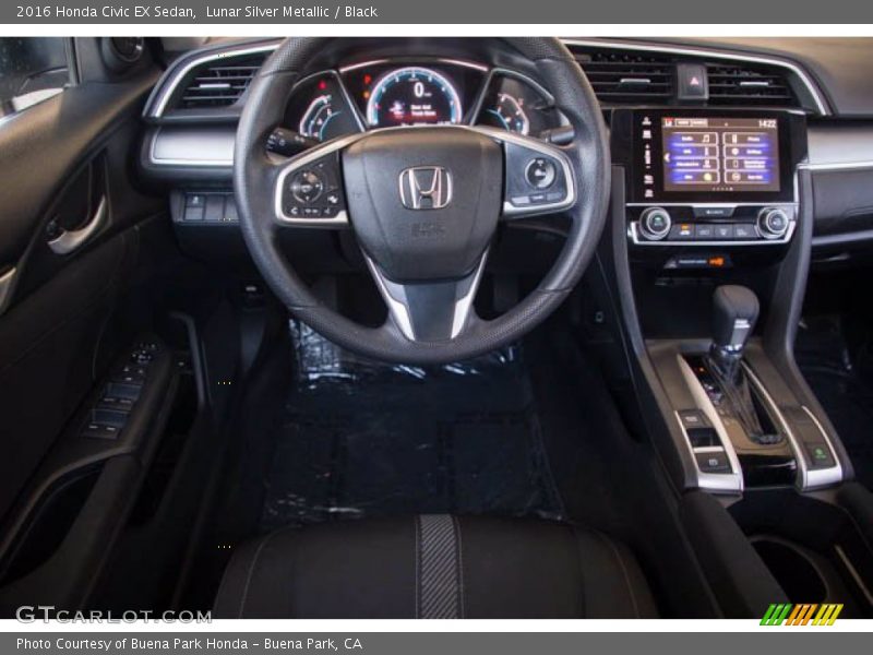 Lunar Silver Metallic / Black 2016 Honda Civic EX Sedan
