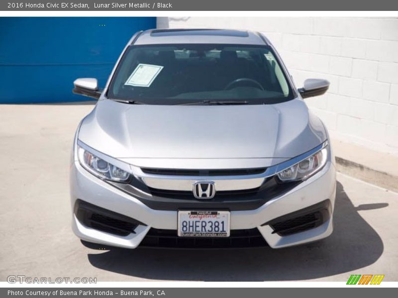 Lunar Silver Metallic / Black 2016 Honda Civic EX Sedan