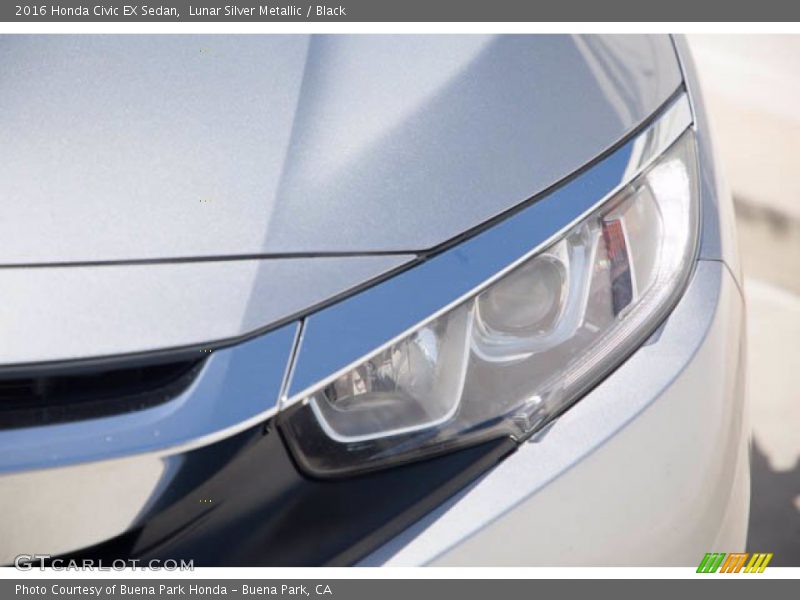 Lunar Silver Metallic / Black 2016 Honda Civic EX Sedan