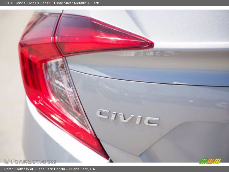 Lunar Silver Metallic / Black 2016 Honda Civic EX Sedan