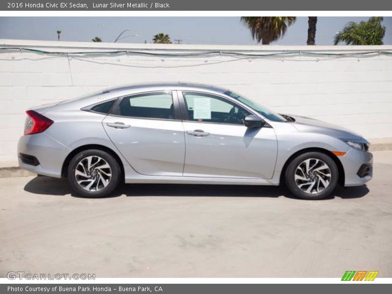 Lunar Silver Metallic / Black 2016 Honda Civic EX Sedan
