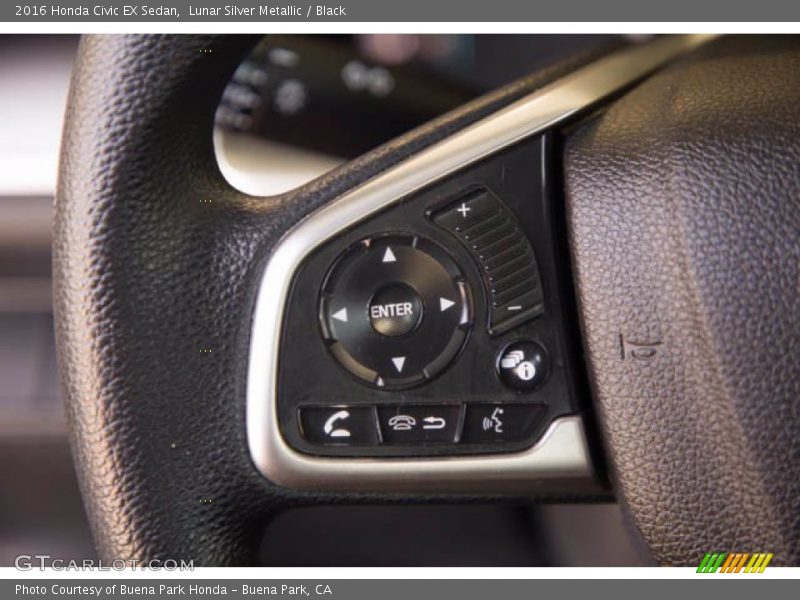 Lunar Silver Metallic / Black 2016 Honda Civic EX Sedan