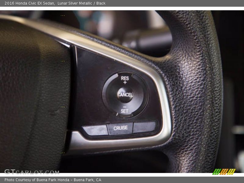 Lunar Silver Metallic / Black 2016 Honda Civic EX Sedan