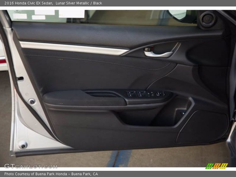 Lunar Silver Metallic / Black 2016 Honda Civic EX Sedan